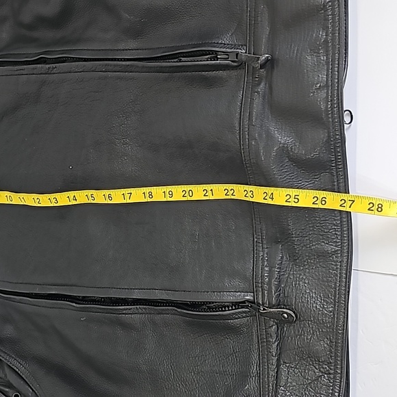 First Classics Black Leather Gear Men's Motorcycle Biker Jacket Size XL - Picture 16 of 16